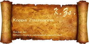 Koppa Zsuzsanna névjegykártya